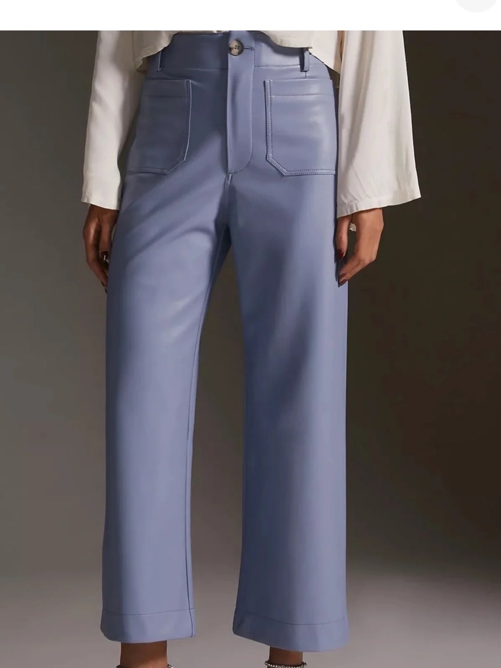 Maeve The Colette Faux Leather Wide Leg Pants Size 31